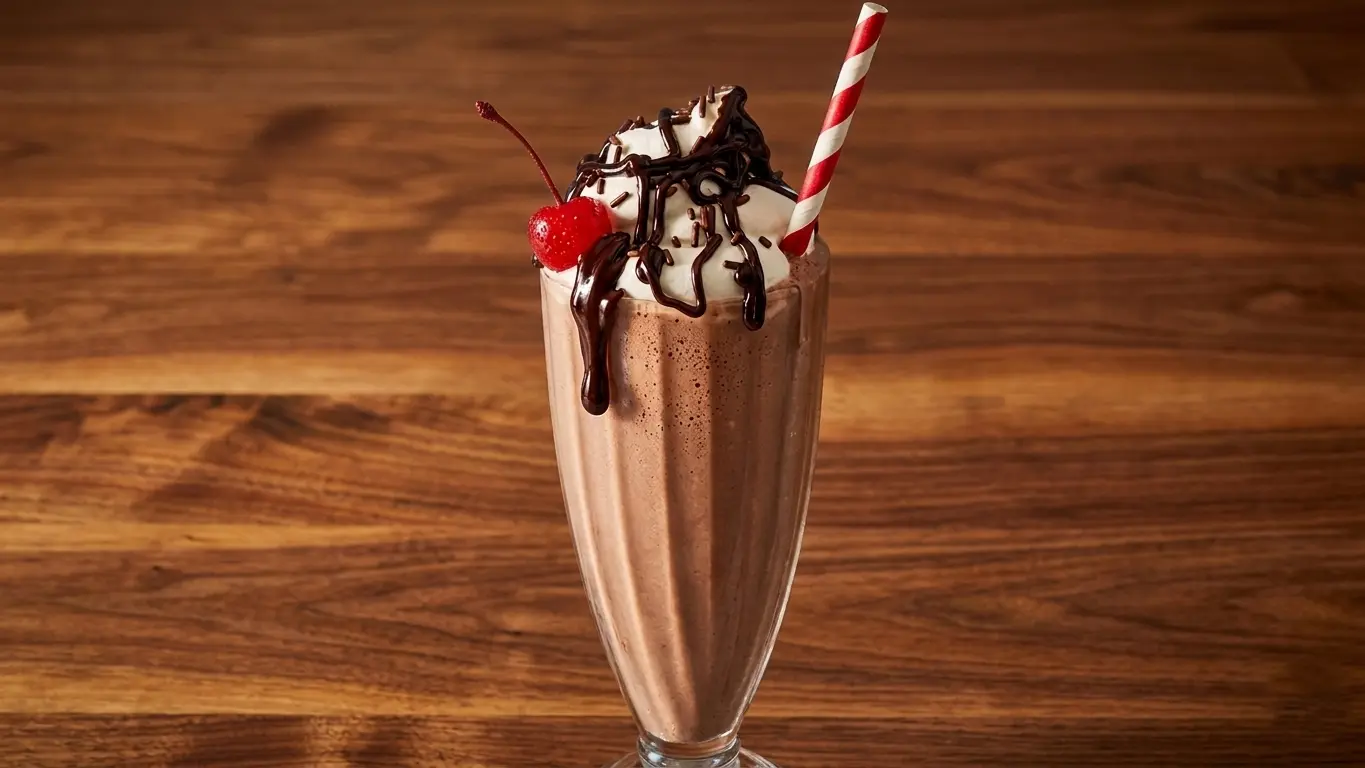 Chocolate Milkshake at Meat The Bun Edmonton – hand-spun made in-house